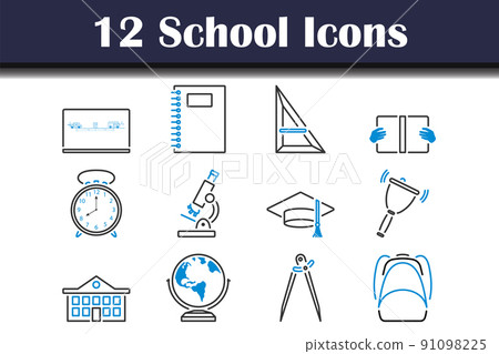 School Icon Set-插圖素材 [91098225] - PIXTA圖庫