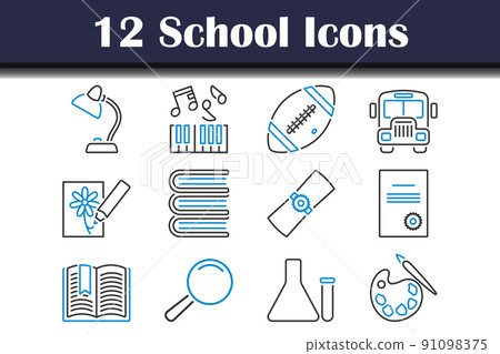 School Icon Set School Icon Set 91098375