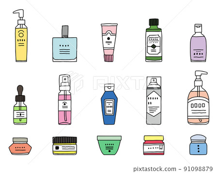 各種化妝品風格的容器 91098879