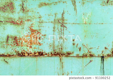 Green color old abstract iron background. Rusty metal texture surface. Backdrop for design Green color old abstract iron background. Rusty metal texture surface. Backdrop for design 91100252