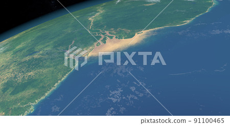 Delta of Amazon river in earth planet from space outer 91100465