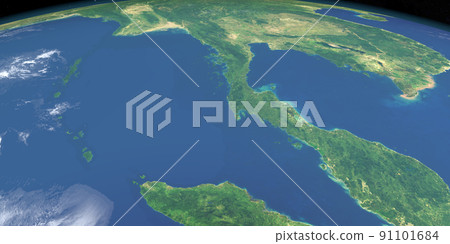 Andaman Sea in the eastern Indian Ocean, aerial view from earth planet Andaman Sea in the eastern Indian Ocean, aerial view from earth planet 91101684