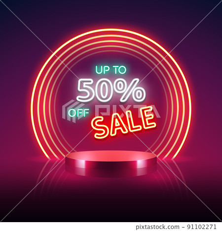 Round Neon Red Frame with Sale Round Neon Red Frame with Sale 91102271