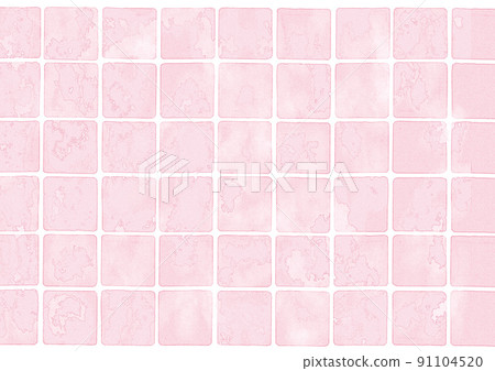 Watercolor tile pattern 11 red Ver Watercolor tile pattern 11 red Ver 91104520