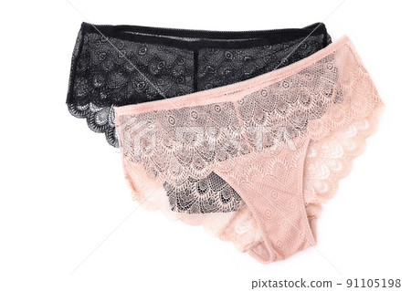Beautiful female panties isolated on white background Beautiful female panties isolated on white background 91105198