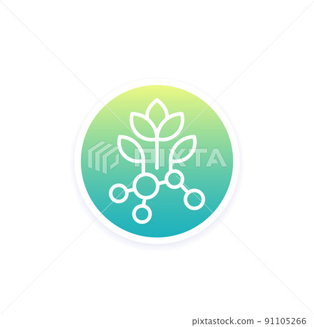 plant-based protein icon, line design plant-based protein icon, line design 91105266