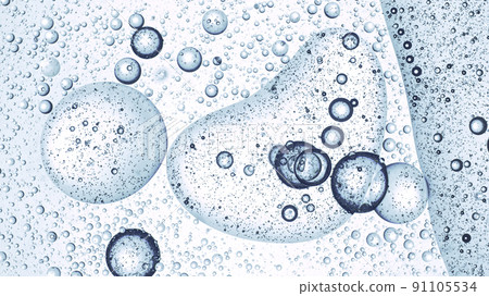 Moving Bubbles on Light Background, macro shot. Moving Bubbles on Light Background, macro shot. 91105534