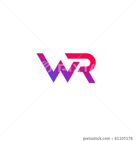 WR letters logo on white WR letters logo on white 91105576