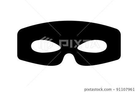 Mask bandit or superhero carnival or villain vector icon. Mask bandit or superhero carnival or villain vector icon. 91107961