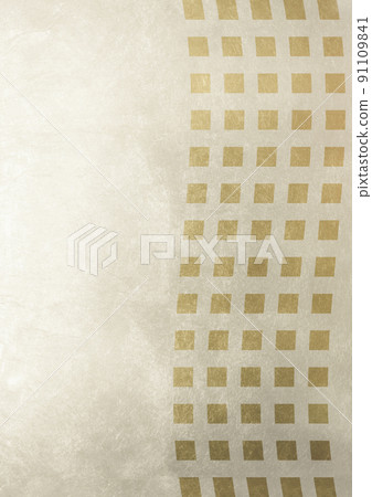 Background of vertical line fluctuation (background material) Gold leaf and silver leaf 91109841