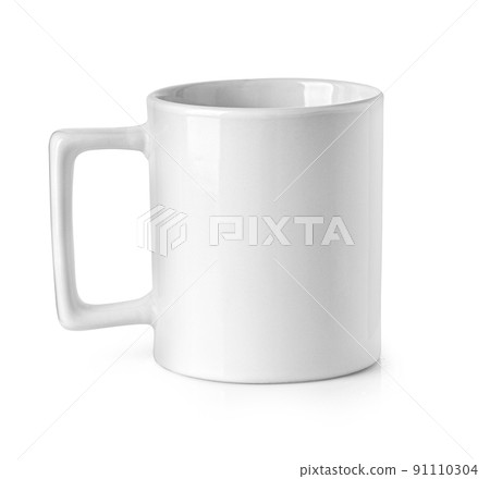 White ceramic mug. Isolated White ceramic mug. Isolated 91110304