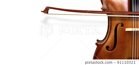 Violin on a white background. 91110321