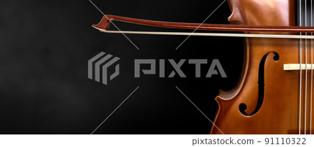 Violin on a black background. Violin on a black background. 91110322