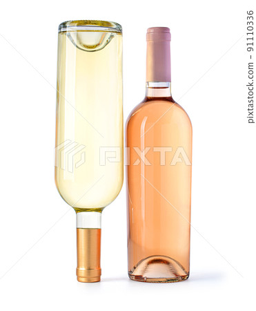 Front view rose and white wine Front view rose and white wine 91110336