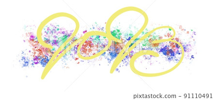 2023 new year colorful concept 2023 new year colorful concept 91110491