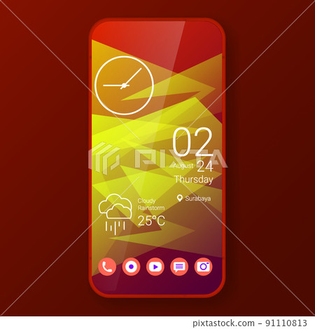 patches elegant home screen realistic smartphone user interface patches elegant home screen realistic smartphone user interface 91110813