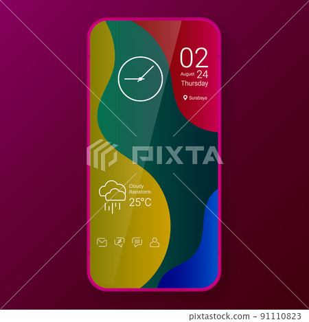 home screen ui design custom modifications multicolor wave home screen ui design custom modifications multicolor wave 91110823