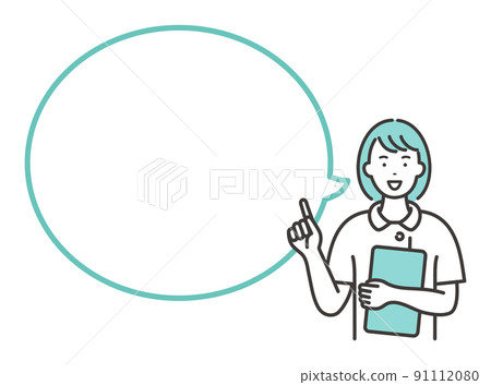 A space for messages with a young female nurse A space for messages with a young female nurse 91112080