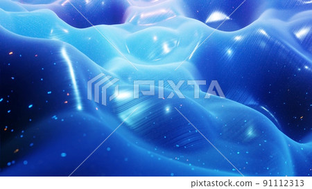 3d render. Fantastical festive blue bg. Stylish abstract background, waves on glossy surface like landscape made of liquid blue wax with sparkles. Beautiful soft background 3d render. Fantastical festive blue bg. Stylish abstract background, waves on glossy surface like landscape made of liquid blue wax with sparkles. Beautiful soft background 91112313