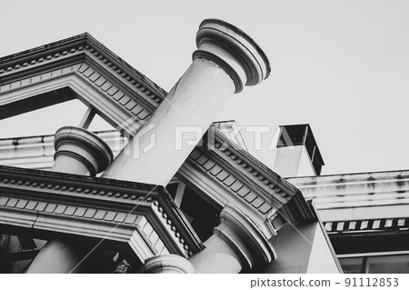 Unusual building with tilted columns Unusual building with tilted columns 91112853