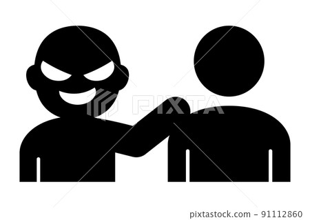 A person who touches another person's shoulder with a bad face A person who touches another person's shoulder with a bad face 91112860