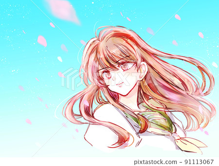 面向前方的女學生 Aozora Sakura Fubuki 91113067