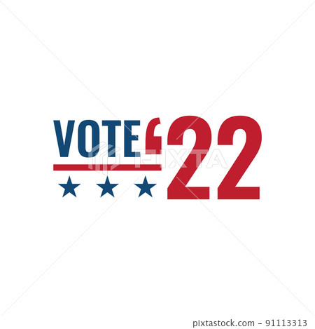 2022 Midterm Elections Design w Red White and Blue Vote Icon 2022 Midterm Elections Design w Red White and Blue Vote Icon 91113313