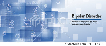 Bipolar Disorder or Depression BP Icon Set & Web Header Banner Bipolar Disorder or Depression BP Icon Set & Web Header Banner 91113316