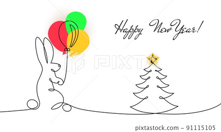 2023 year of rabbit Happy chinese New Year zodiac symbol 2023 year of rabbit Happy chinese New Year zodiac symbol 91115105