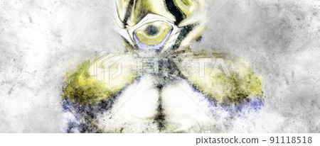 Fictitious monster mural texture 91118518