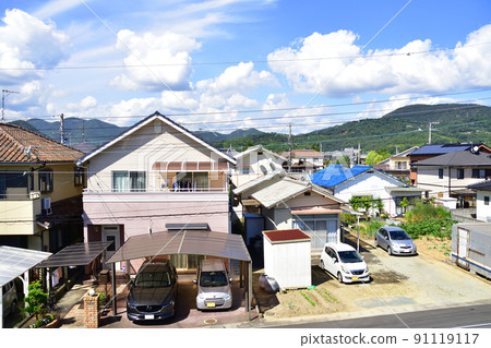 2021 年夏天。從赤穗線西大寺站到播州赤穗的車窗外的風景 2021 年夏天。從赤穗線西大寺站到播州赤穗的車窗外的風景 91119117