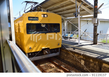 Summer 2021. Scenery from the train window between Saidaiji Station on the Ako Line and Banshu-Ako Summer 2021. Scenery from the train window between Saidaiji Station on the Ako Line and Banshu-Ako 91119137