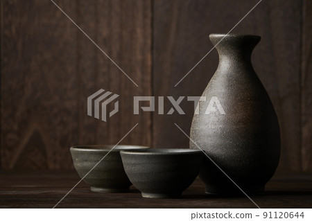 Tokkuri and Inoguchi sake set Bizen ware 91120644