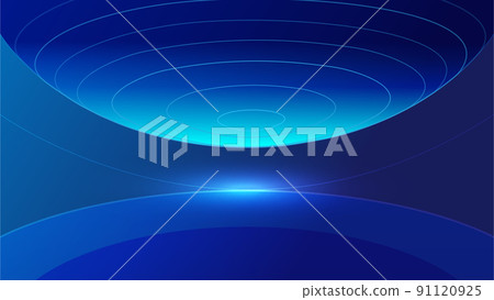 Blue gradient 3D sphere, internet tech space background. Blue gradient 3D sphere, internet tech space background. 91120925