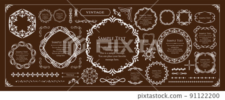 Fashionable frame. Design template. A set of gorgeous foreheads. 91122200