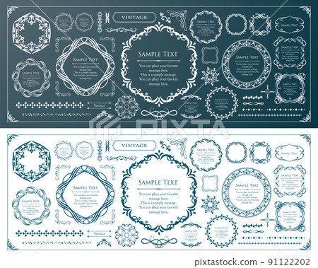 Fashionable frame. Design template. A set of gorgeous foreheads. 91122202