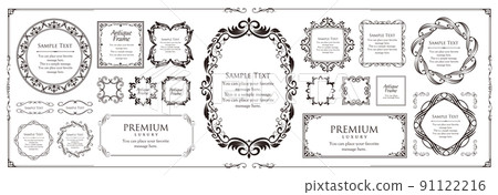 Fashionable frame. Design template. A set of gorgeous foreheads. Fashionable frame. Design template. A set of gorgeous foreheads. 91122216