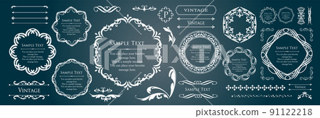 Fashionable frame. Design template. A set of gorgeous foreheads. Fashionable frame. Design template. A set of gorgeous foreheads. 91122218