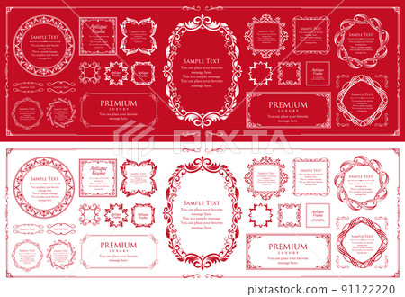 Fashionable frame. Design template. A set of gorgeous foreheads. Fashionable frame. Design template. A set of gorgeous foreheads. 91122220