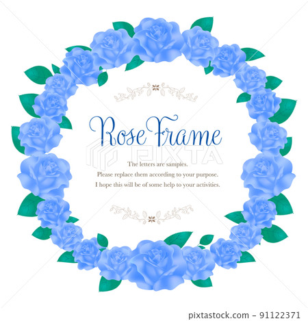 roses_blue 圓框 91122371