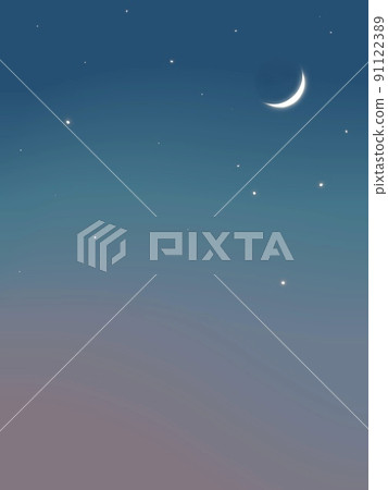 漂浮在神奇時刻的星空中的新月背景垂直壁紙 漂浮在神奇時刻的星空中的新月背景垂直壁紙 91122389