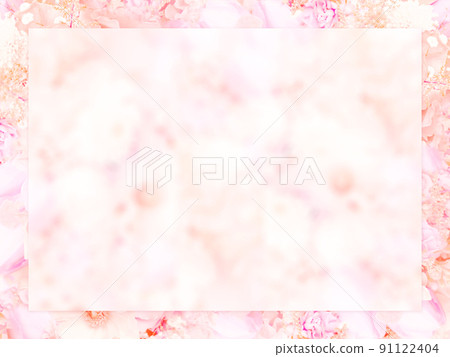 粉紅色花卉框架 91122404