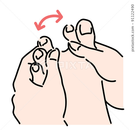 拉伸腳趾以增加手指的靈活性 91122490