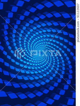 方形塊組成螺旋狐狸抽象背景。 91122607