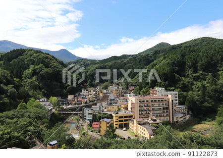 福島市福島市土湯溫泉街景（解散向日瀧酒店前） 91122873