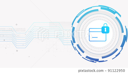 Image of network of connections and credit card with padlock on white background Image of network of connections and credit card with padlock on white background 91122950