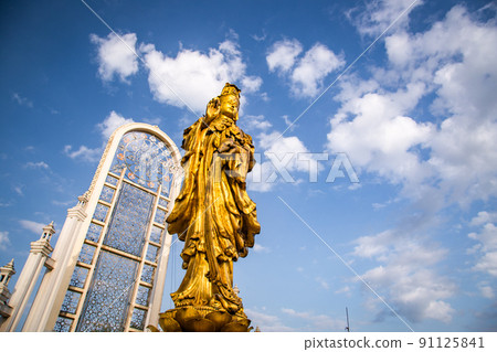 Wat Si Mahapho temple and buddha statue in Nakhon Pathom, Thailand 91125841