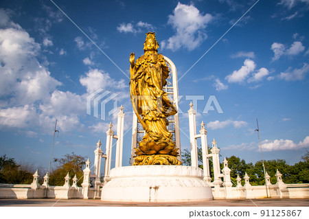Wat Si Mahapho temple and buddha statue in Nakhon Pathom, Thailand 91125867