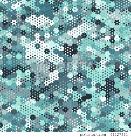 Texture military camouflage seamless pattern. Abstract army vector illustration 91127211