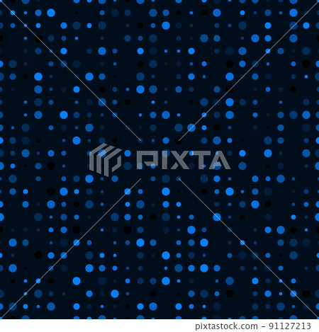 Seamless pattern colored chaotic circles. Abstract modern endless background 91127213